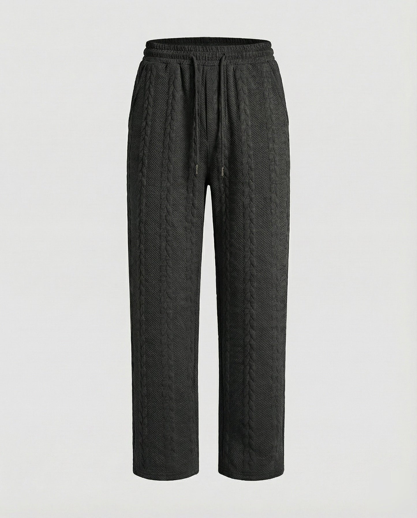 Pantaloni Lounge Donna Maglia a Treccia con Coulisse