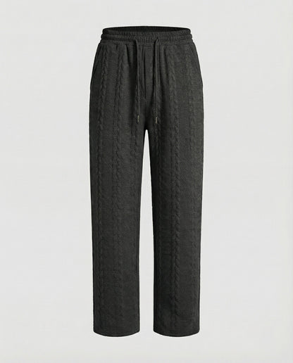 Pantaloni Lounge Donna Maglia a Treccia con Coulisse