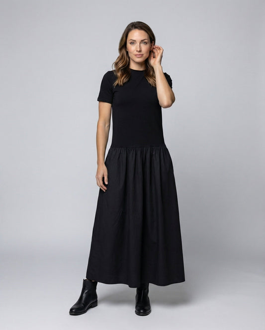 Abito Maxi Donna Due Pezzi Manica Corta - Brentozzi