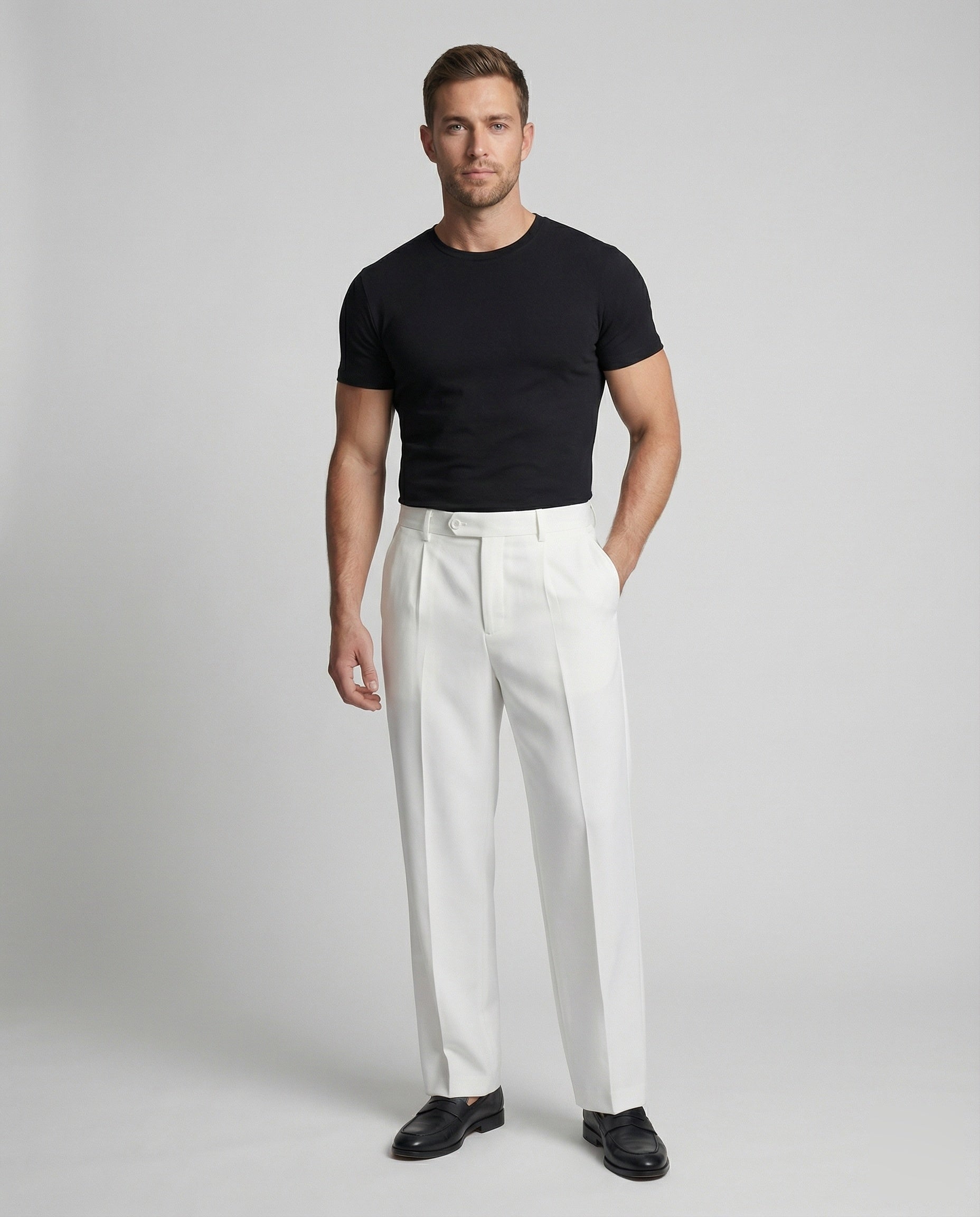 Pantaloni Uomo Extra Larga con Piega Stirata - Brentozzi