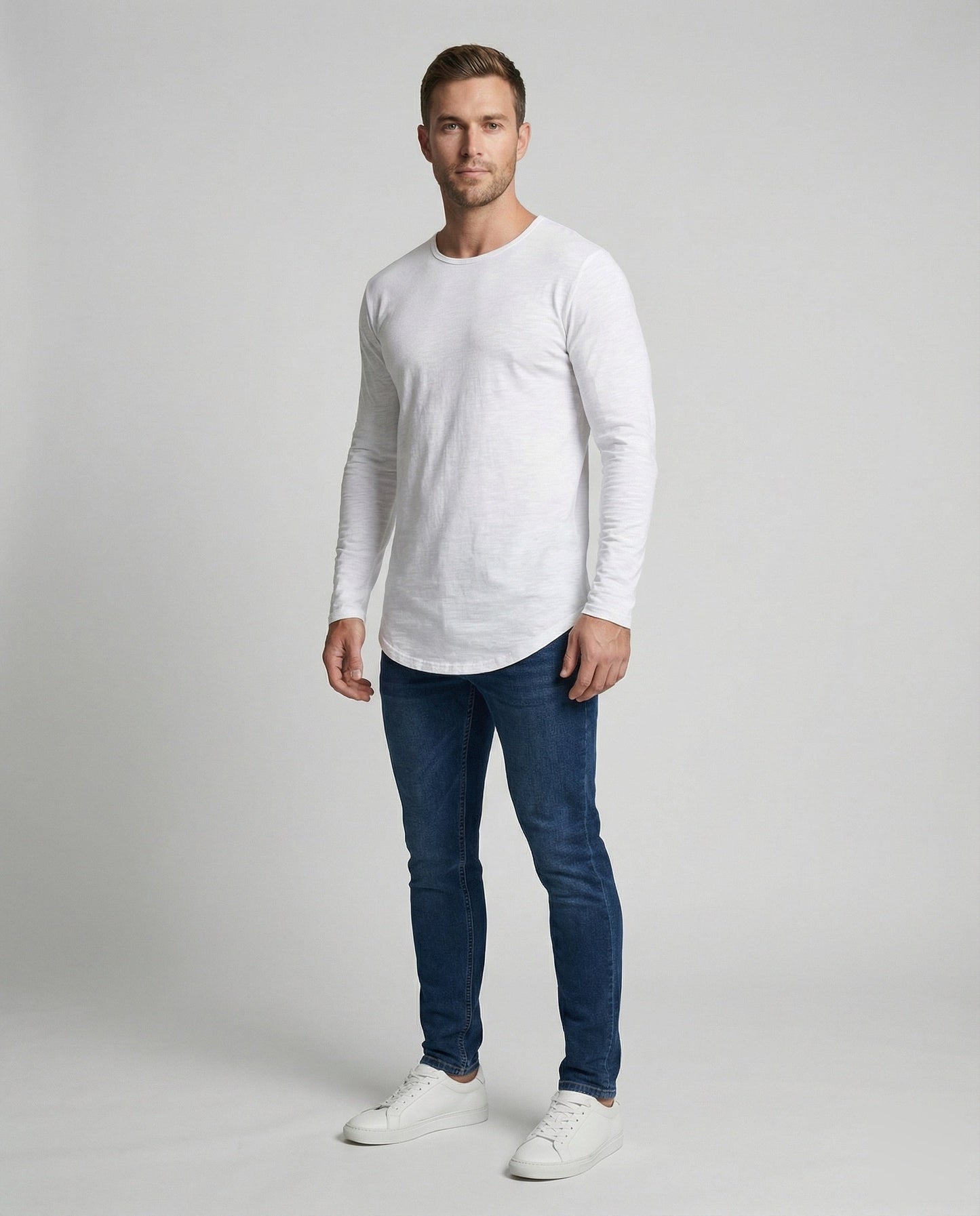 Maglia Uomo Manica Lunga Orlo Arrotondato - Brentozzi