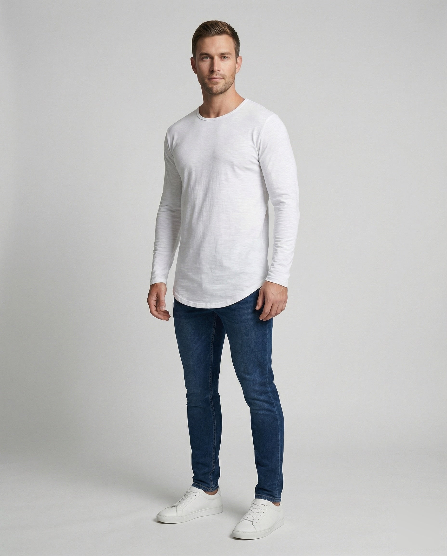 Maglia Uomo Manica Lunga Orlo Arrotondato - Brentozzi