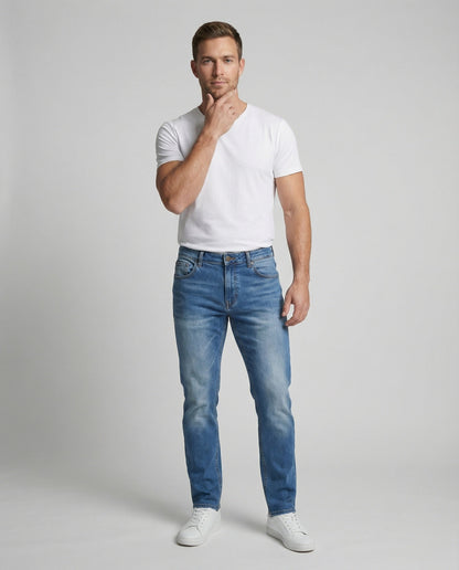 Pantaloni Denim Uomo Taglio Slim - Brentozzi
