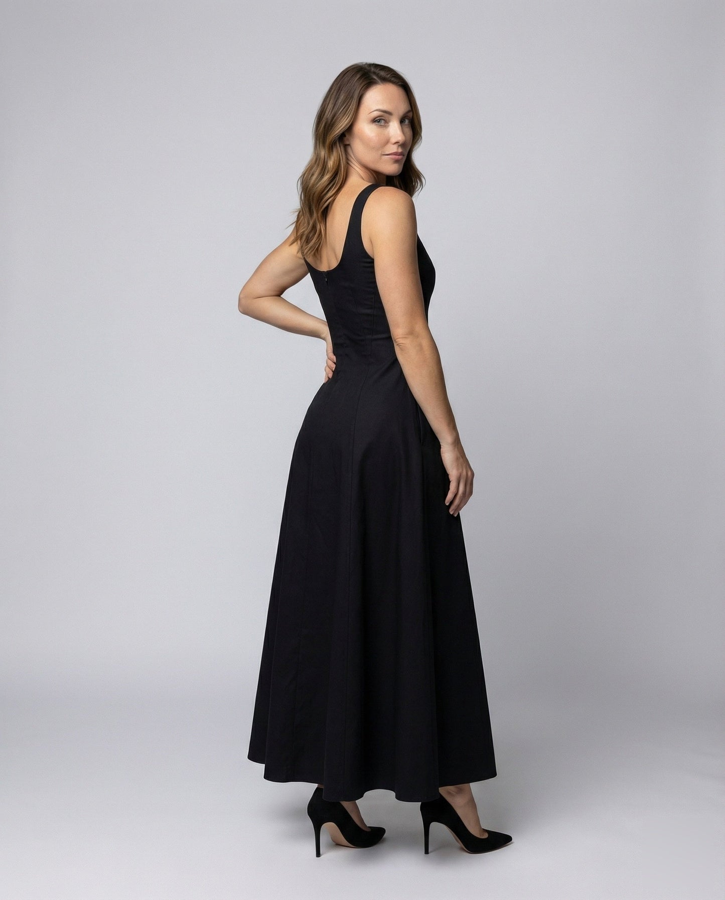 Abito Lungo Donna Svasato Stile A-Linea - Brentozzi
