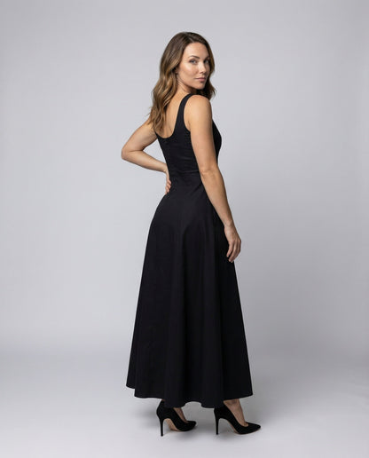 Abito Lungo Donna Svasato Stile A-Linea - Brentozzi