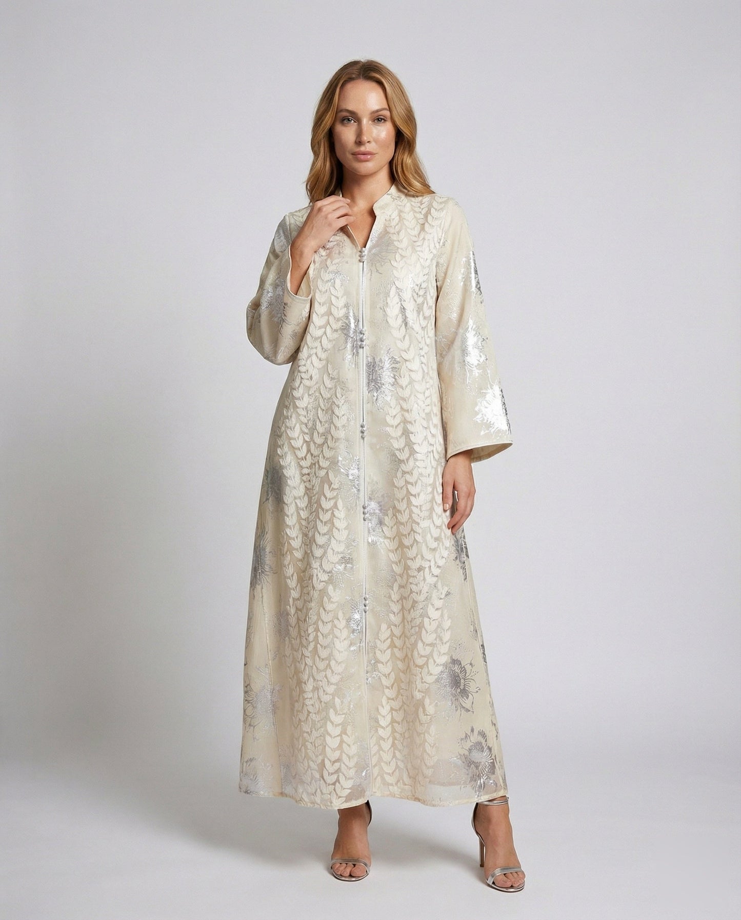 Cappotto Kaftan Donna in Jacquard Elegante - Brentozzi