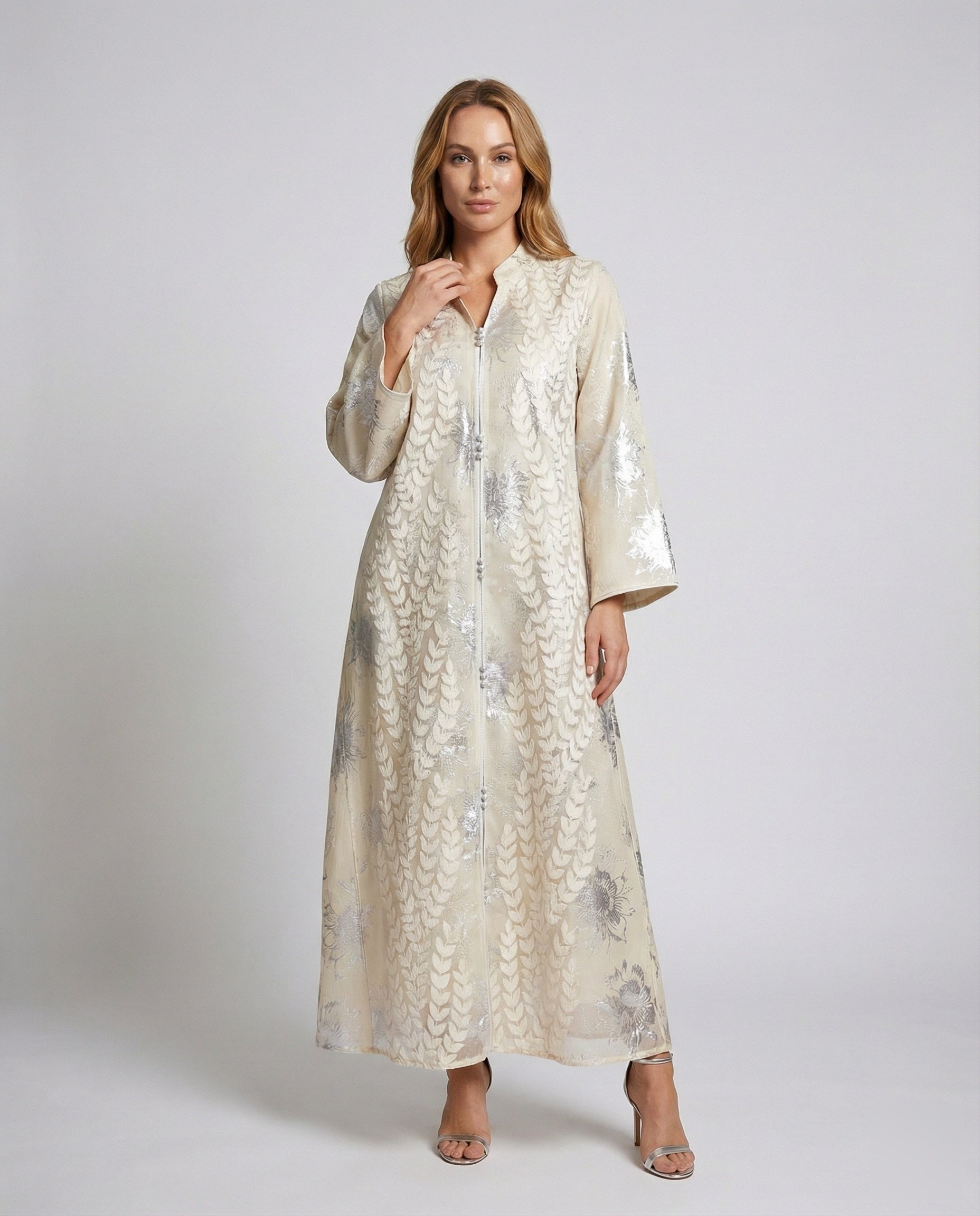 Cappotto Kaftan Donna in Jacquard Elegante - Brentozzi