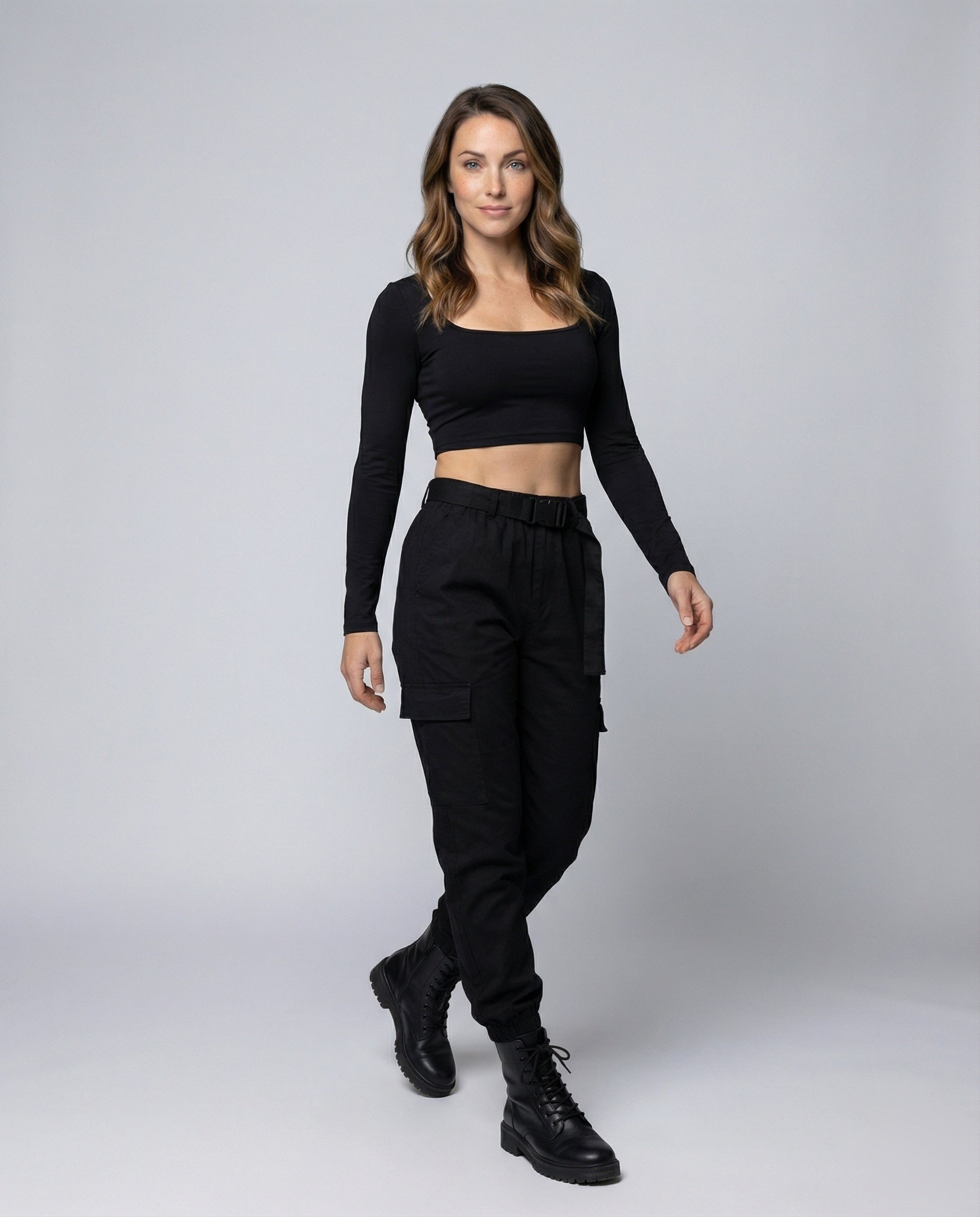 Crop Donna Sagomato Scollo Quadrato - Brentozzi