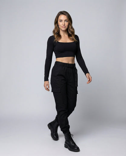 Crop Donna Sagomato Scollo Quadrato - Brentozzi