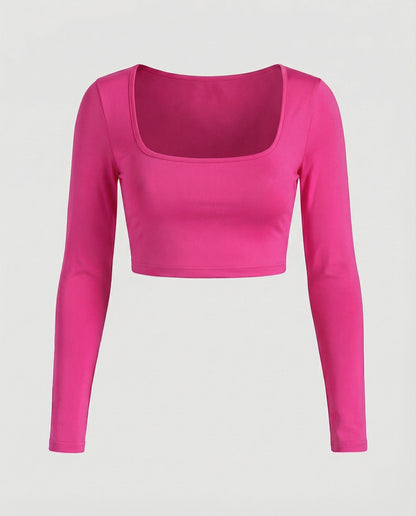 Crop Donna Sagomato Scollo Quadrato