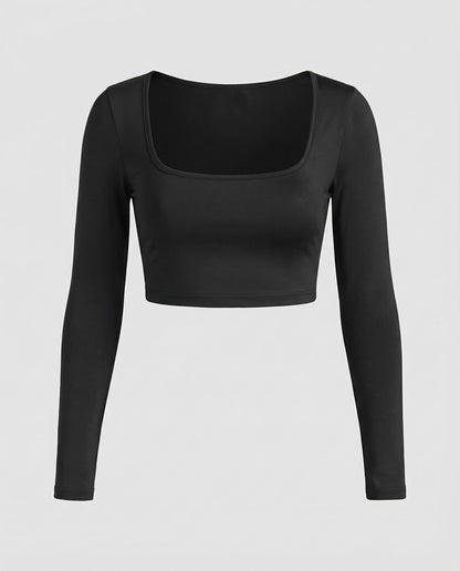 Crop Donna Sagomato Scollo Quadrato