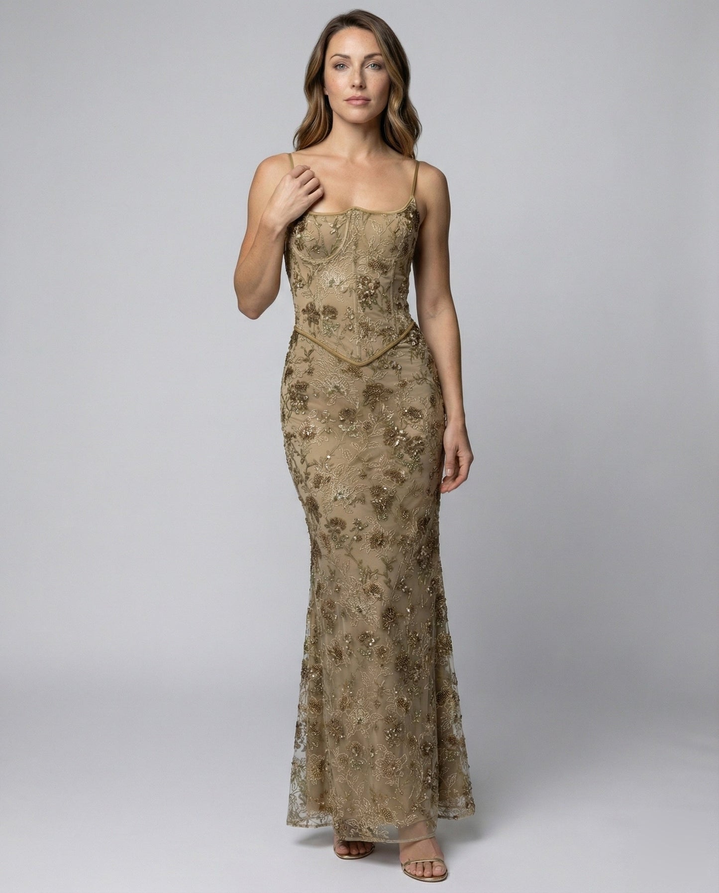 Abito da Sera Donna in Tulle Vestibilità Sagomata - Brentozzi