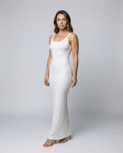 Abito Maxi Donna in Maglia Costina Sagomato - Brentozzi