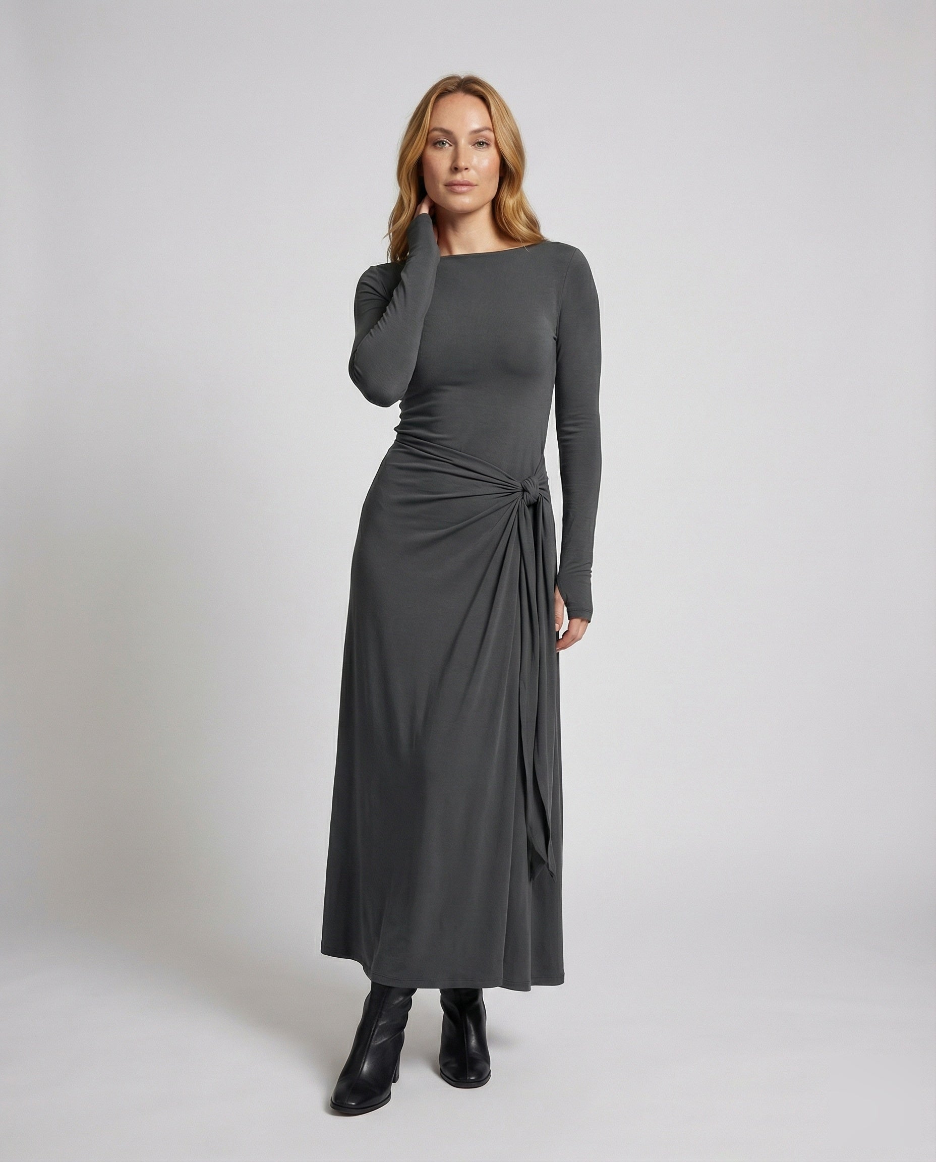 Abito Maxi Donna Sagomato con Nodo - Brentozzi
