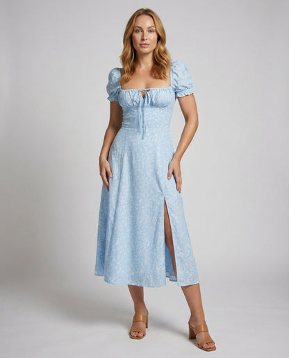 Abito Midi Donna Stile Country Vestibilità Sagomata - Brentozzi