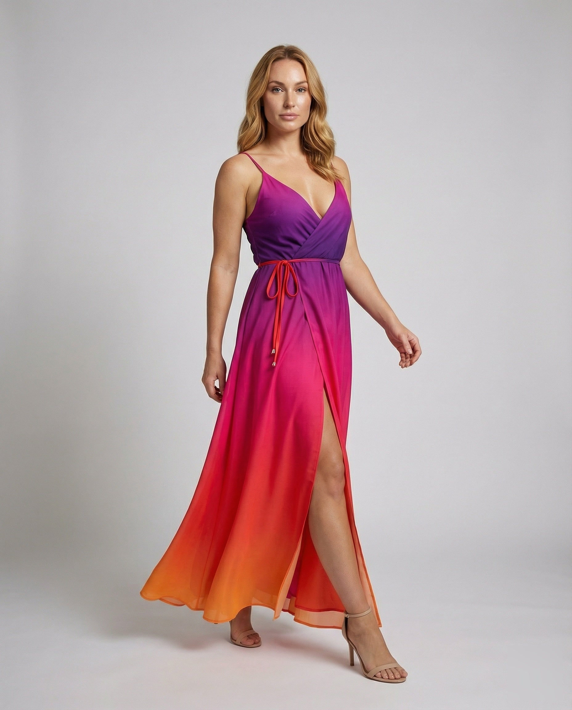 Abito Maxi Donna Fluttuante Scollo a V Bustier - Brentozzi