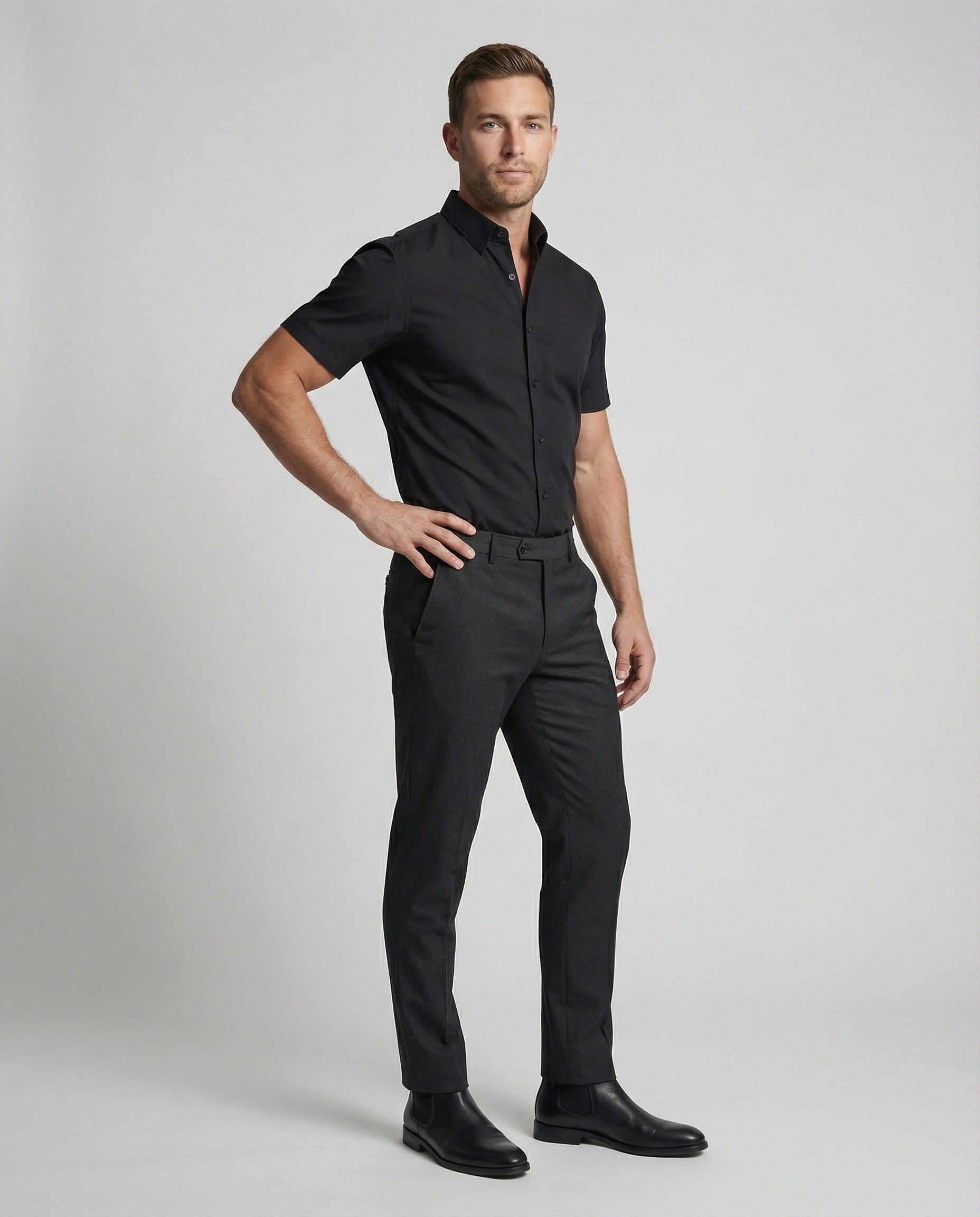 Camicia Uomo Slim Fit Manica Corta - Brentozzi