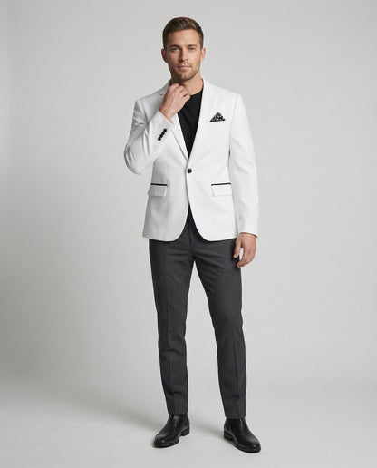 Giacca Uomo Monopetto Stile Smoking Slim Fit - Brentozzi