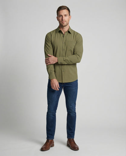 Camicia Uomo Slim Microfibra Elasticizzata - Brentozzi