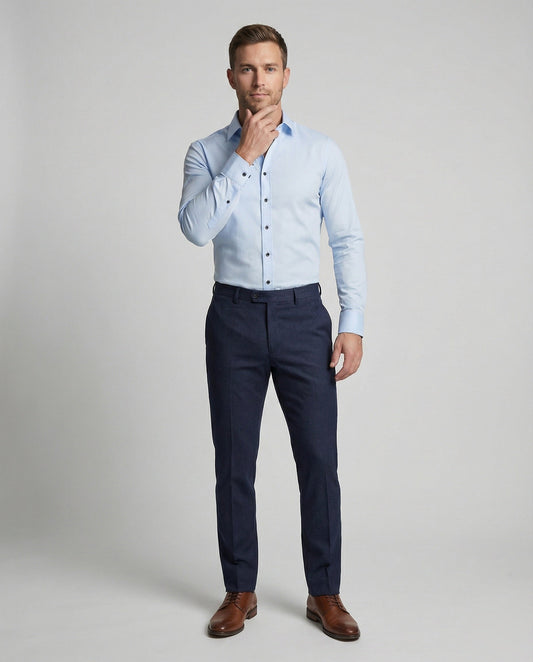 Camicia Uomo Business Colletto Squadrato Slim Fit - Brentozzi