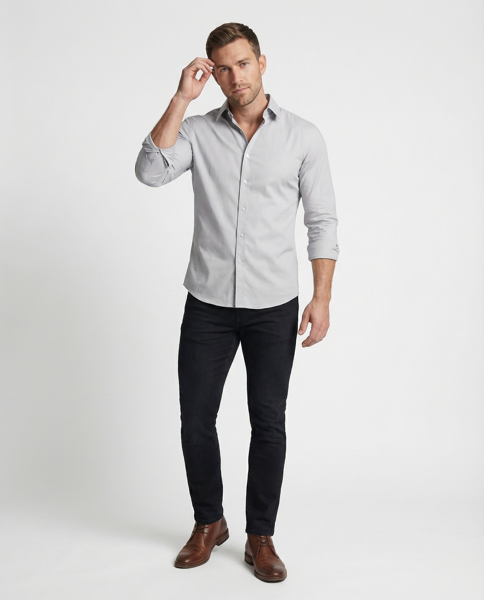 Camicia Uomo Business Cotone Mix Taglio Slim - Brentozzi