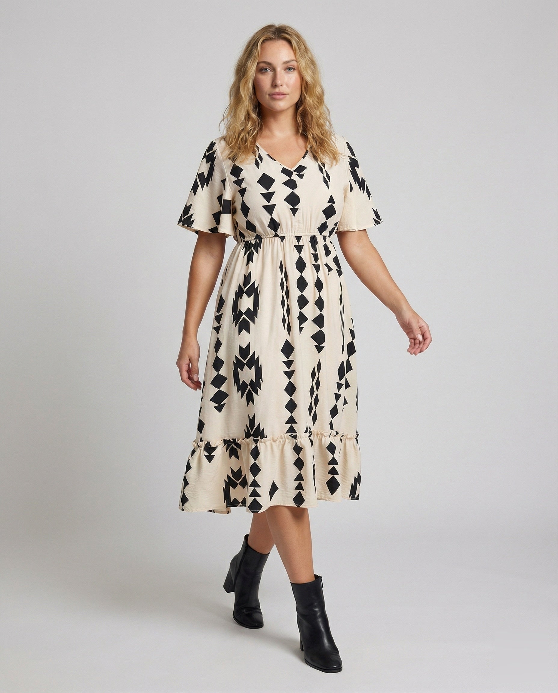 Abito Midi Donna Linea A Manica a Mantella - Brentozzi