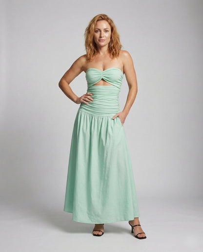 Abito Maxi Donna Bandeau con Bustier Twist - Brentozzi