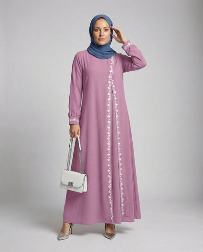 Kaftano Donna Ricamato con Bordatura Decorativa - Brentozzi