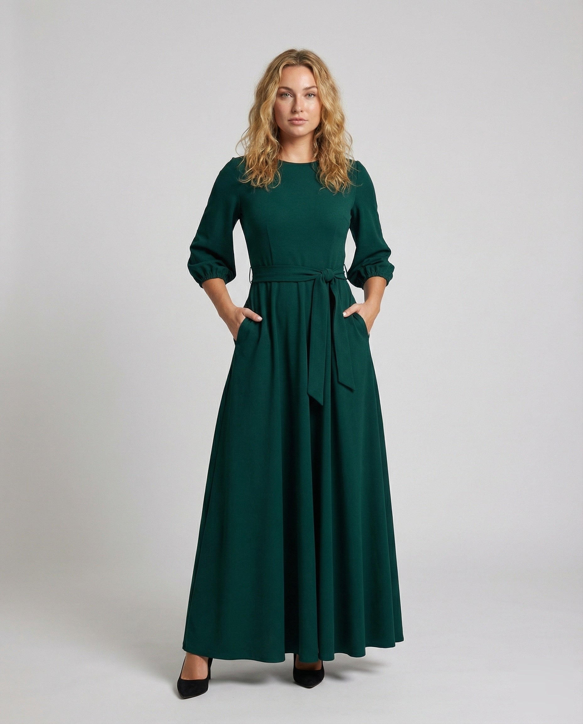 Abito Maxidress Donna Elegante con Cintura Regolabile - Brentozzi