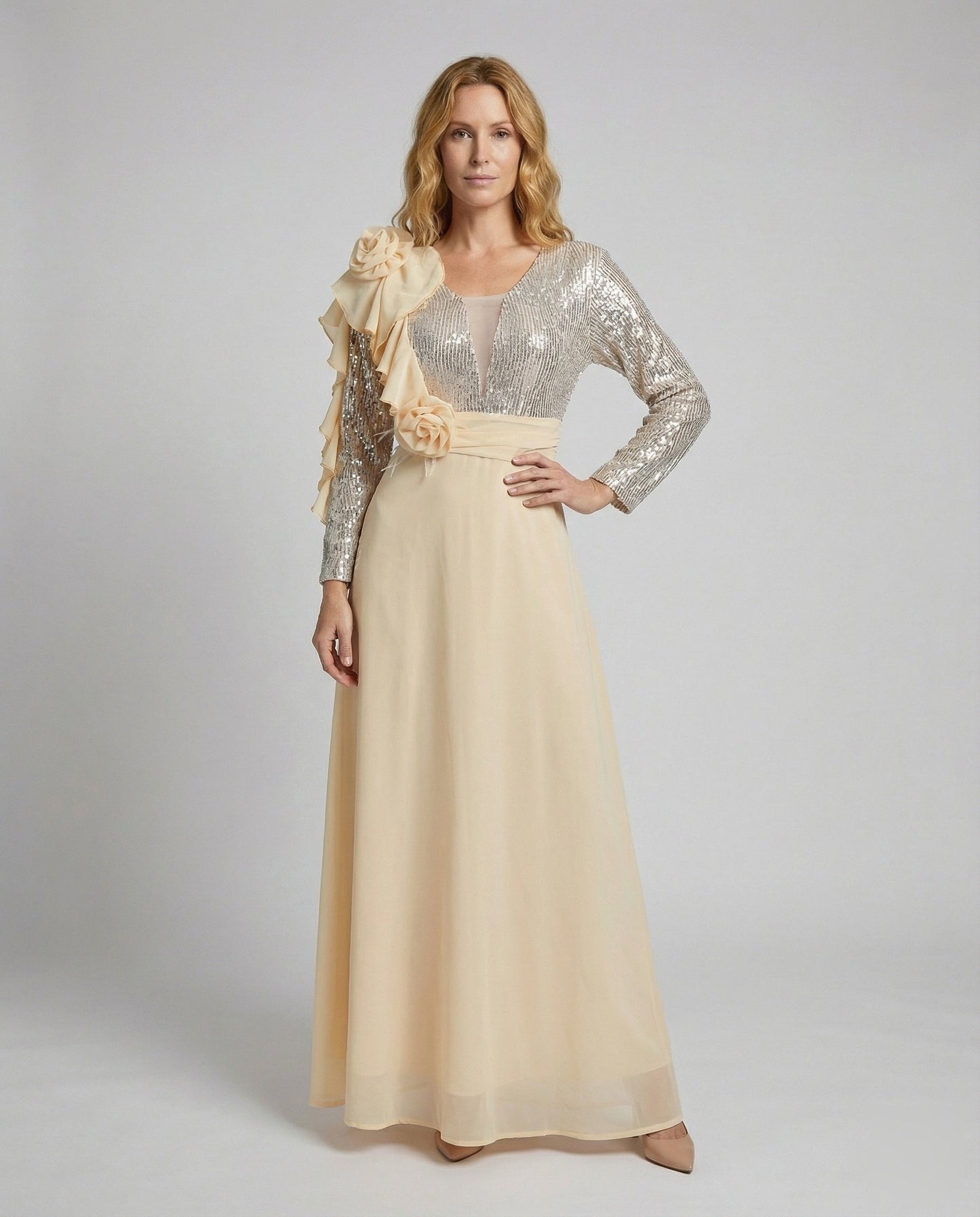 Abito Elegante Donna con in Paillettes - Brentozzi