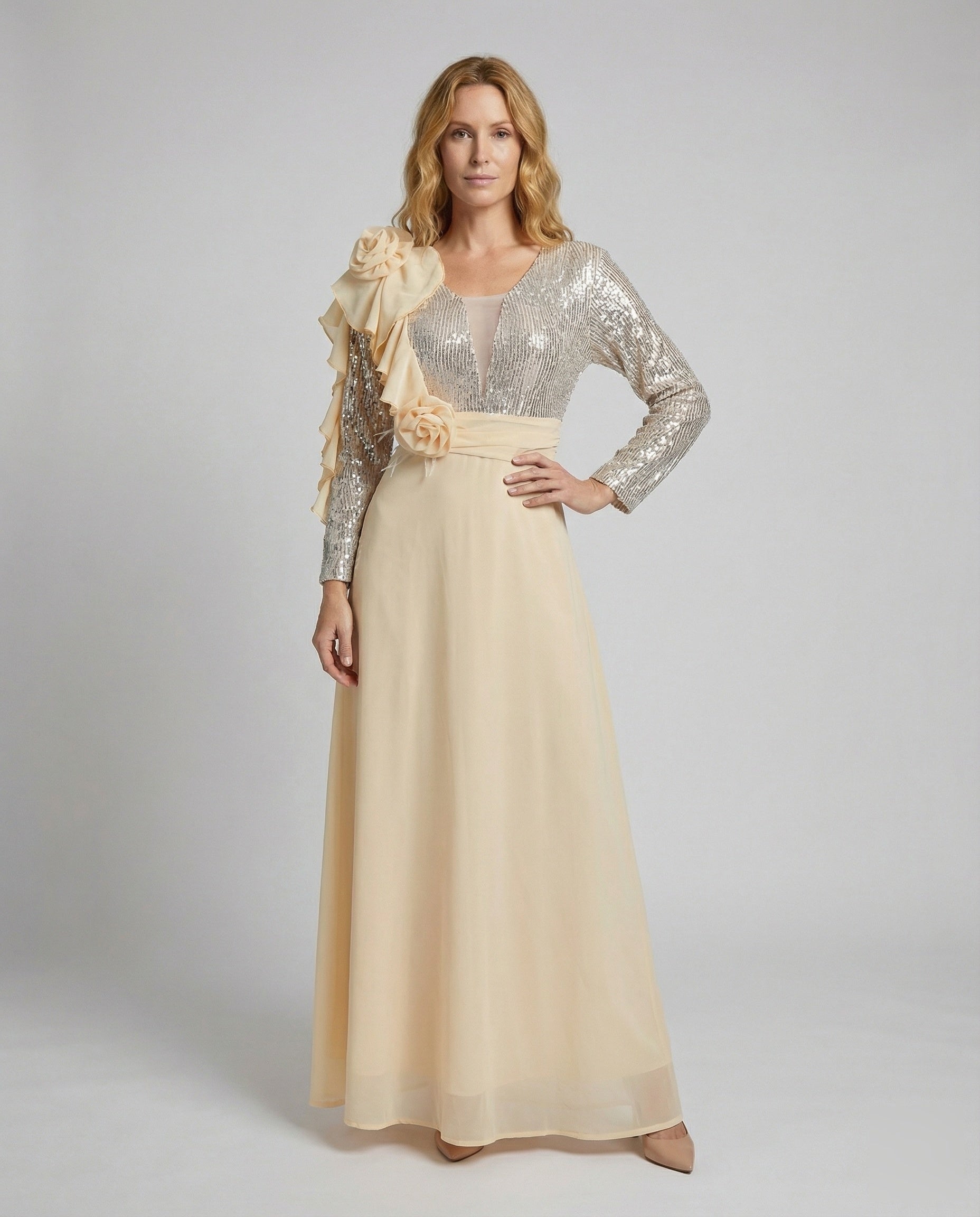 Abito Elegante Donna con in Paillettes - Brentozzi