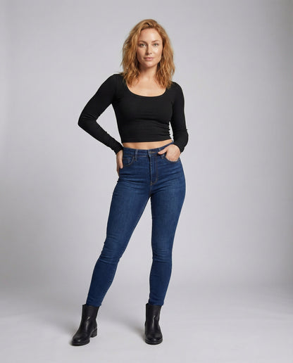 Crop Donna Costine Manica Lunga Slim Fit - Brentozzi