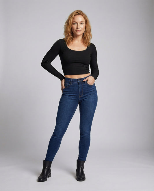 Crop Donna Costine Manica Lunga Slim Fit - Brentozzi