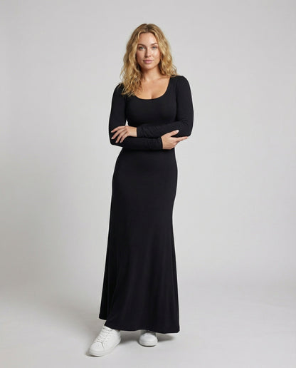 Abito Maxi Donna Sagomato Scollo Tondo - Brentozzi