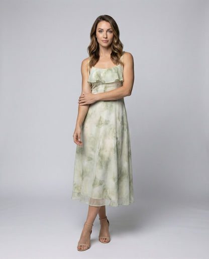 Abito Midi Donna Fluttuante con Spalline Regolabili - Brentozzi