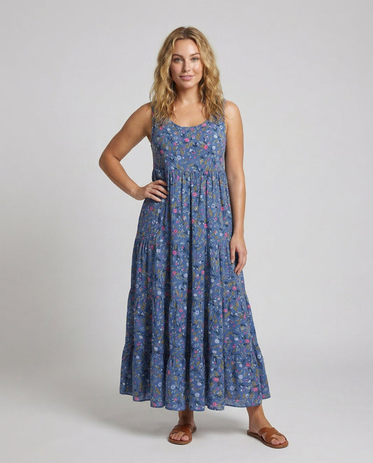 Abito Maxi Donna Stile Boho Gonna a Balze - Brentozzi