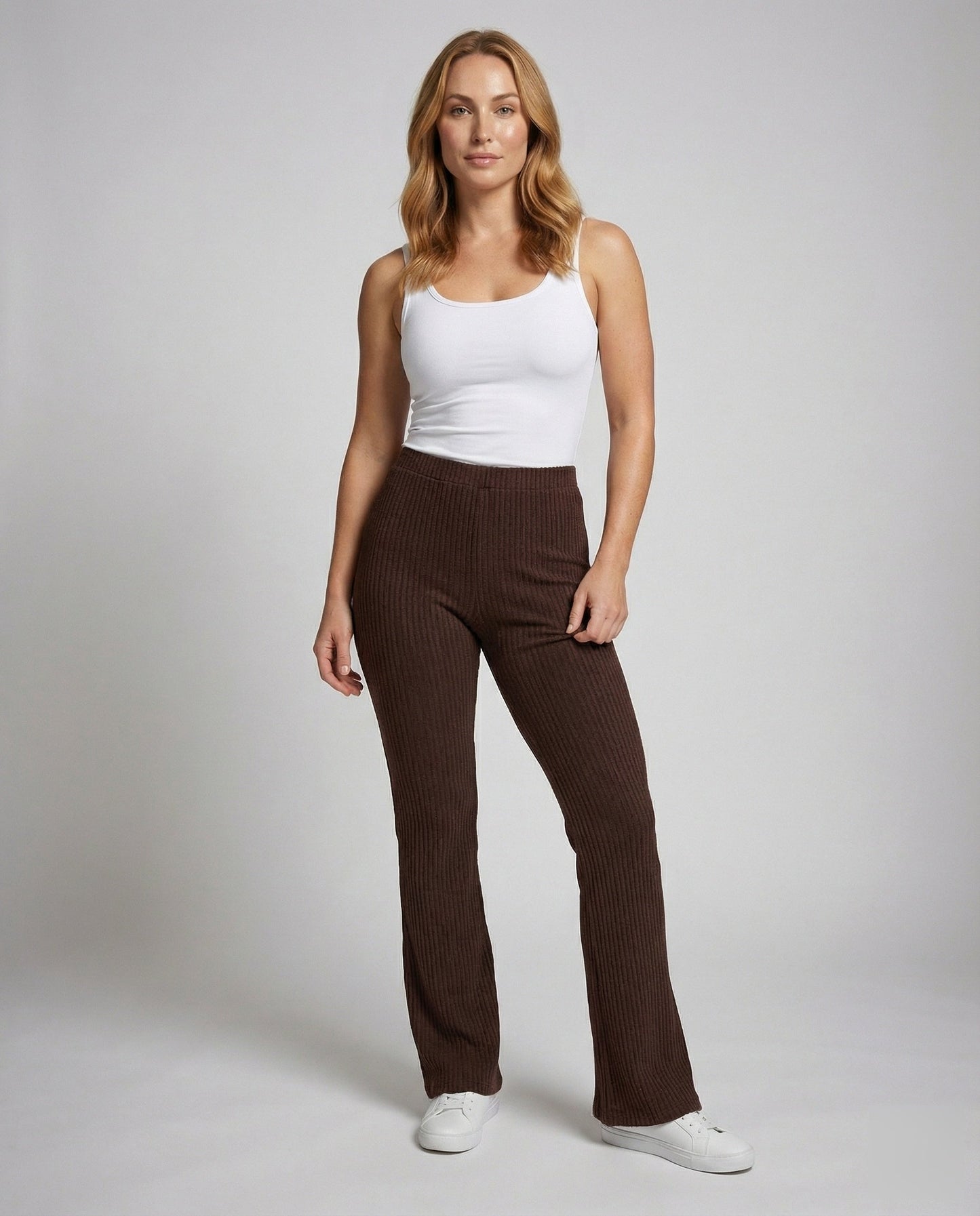 Pantaloni Donna Lounge Vita Alta Gamba Larga - Brentozzi