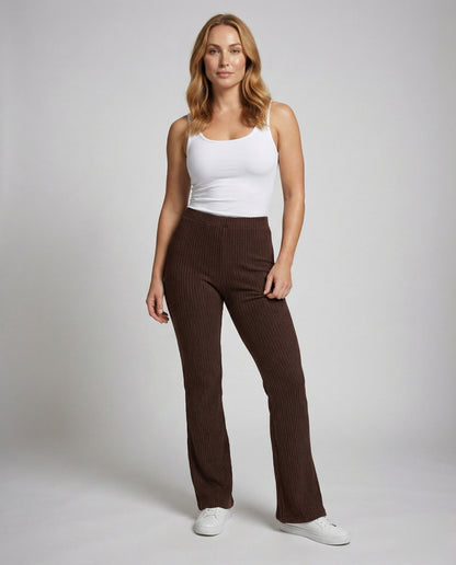 Pantaloni Donna Lounge Vita Alta Gamba Larga - Brentozzi
