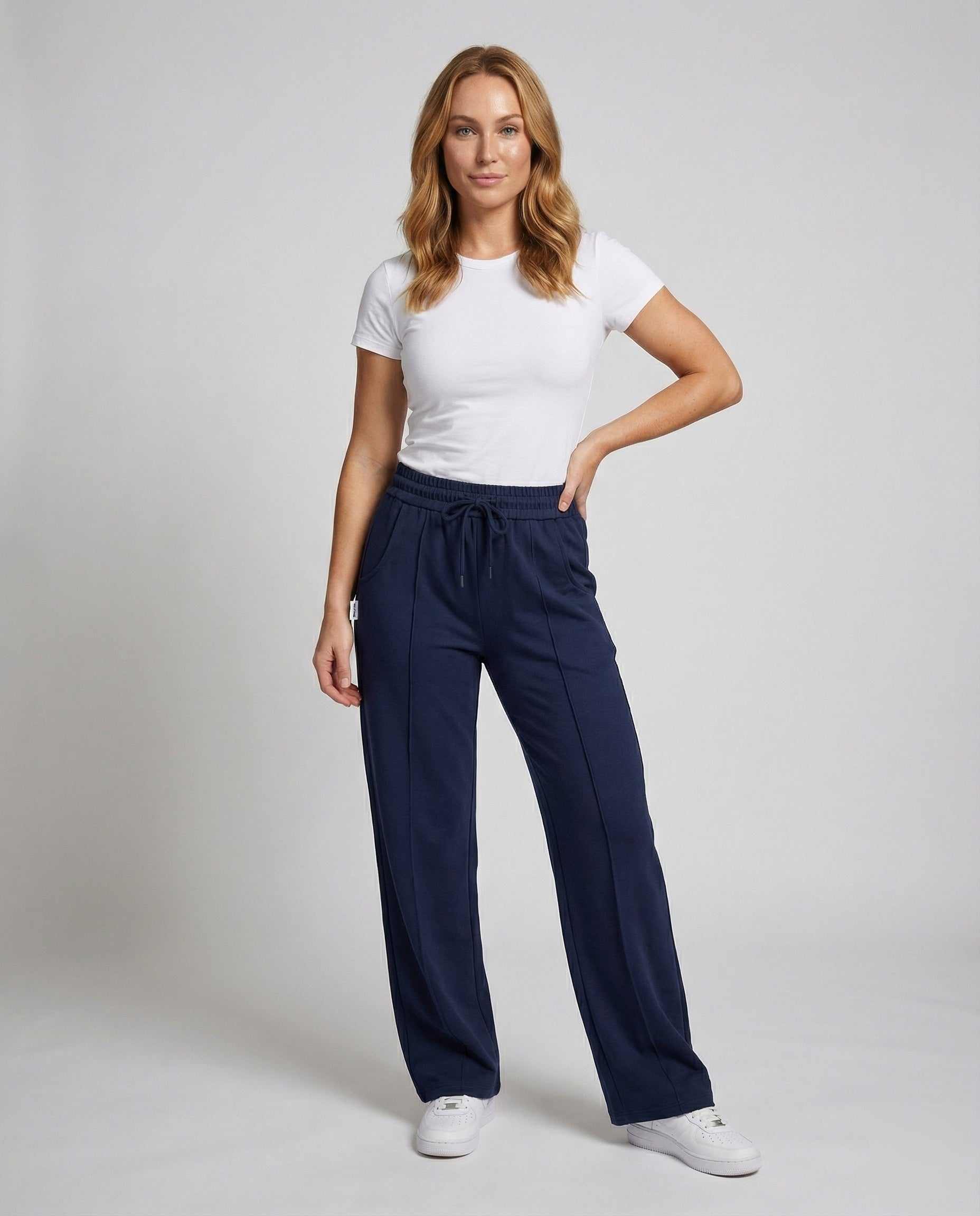 Pantaloni Jogging Donna Vita Alta Taglio Largo - Brentozzi