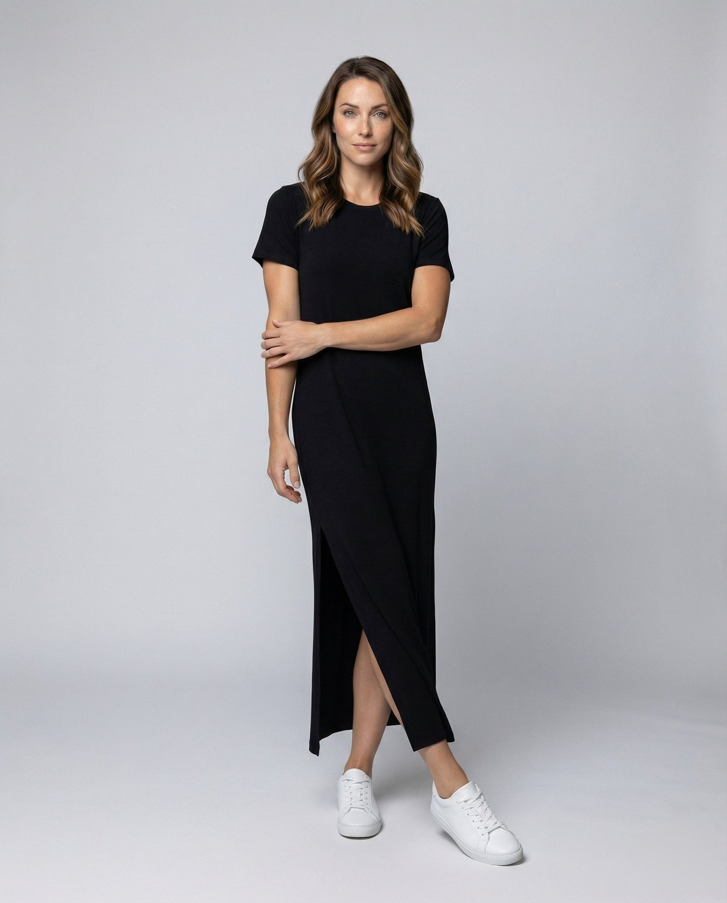 Abito Lungo Donna Casual Manica Corta - Brentozzi