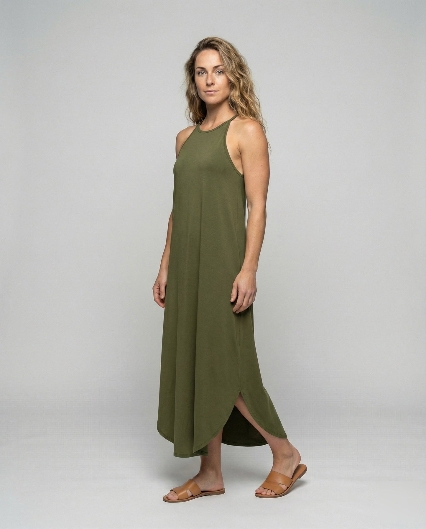 Abito Maxidress Donna Casual Spiaggia Scollo Racerback - Brentozzi