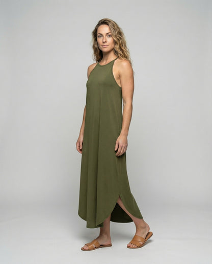 Abito Maxidress Donna Casual Spiaggia Scollo Racerback - Brentozzi