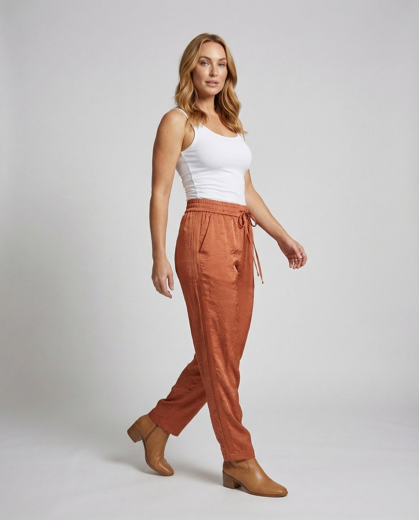 Pantaloni Donna Jacquard Vita Alta Vestibilità Ampia - Brentozzi