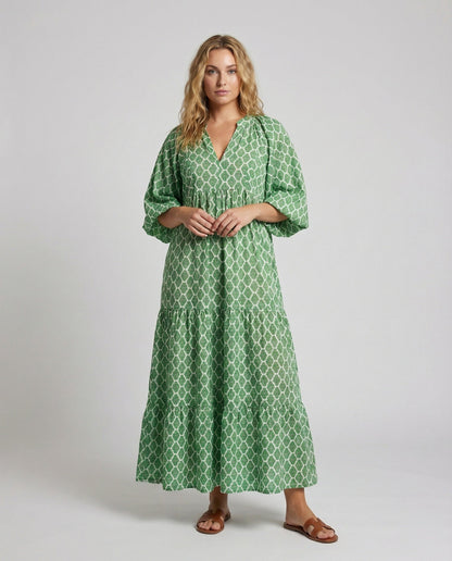Abito Maxi Donna Svasato Manica Pipistrello - Brentozzi