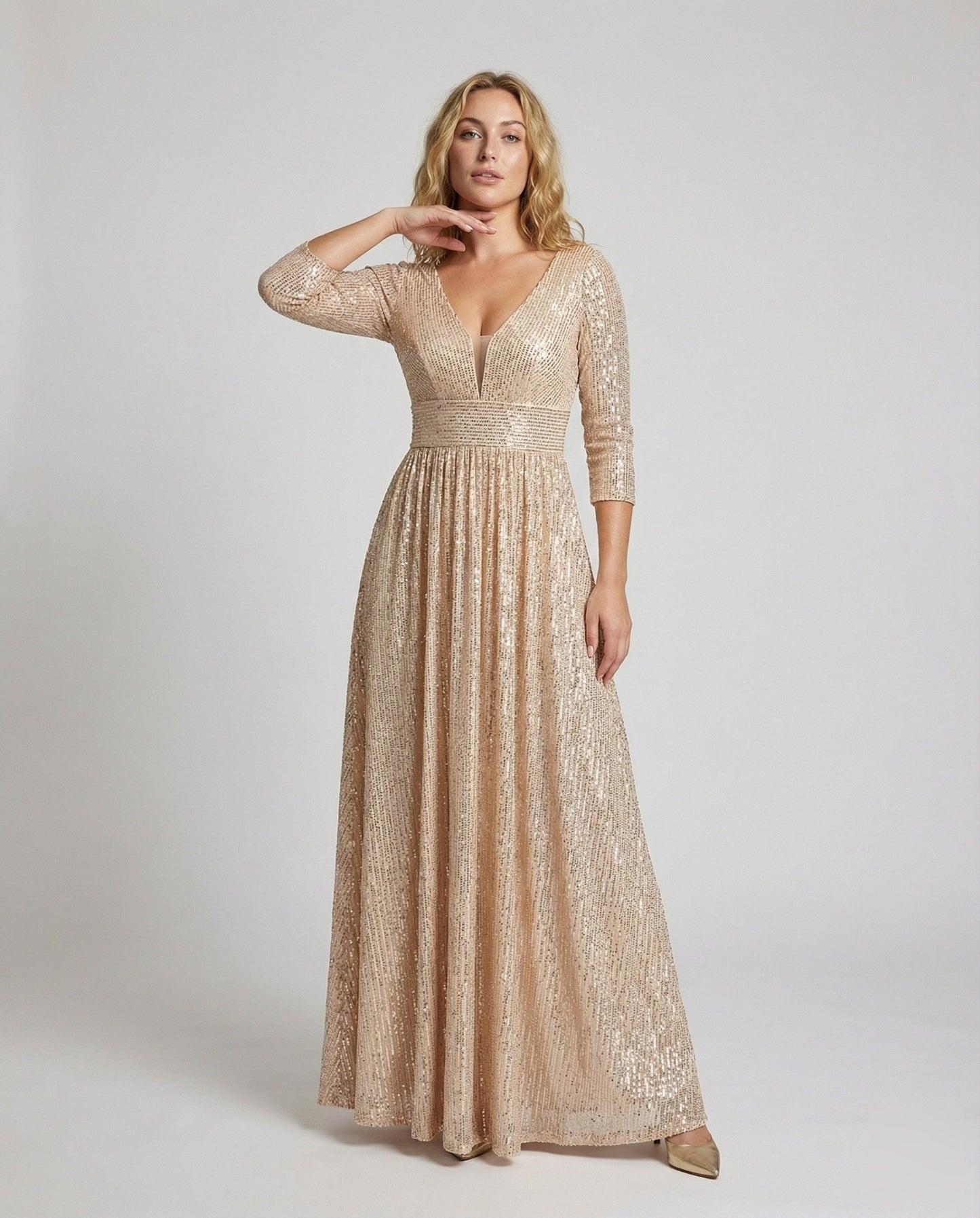 Abito da Sera Donna con Paillettes e Corsetto - Brentozzi