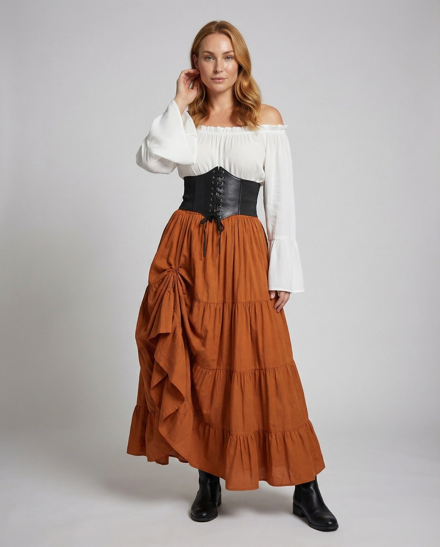 Set Rinascimentale Donna con Corsetto a Vita Stretta Romantico - Brentozzi