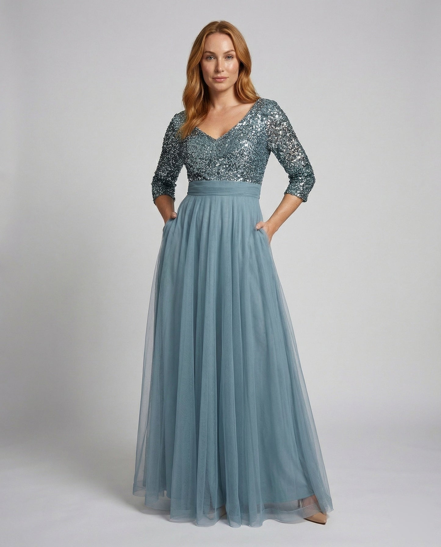 Abito da Sera Donna con Gonna in Tulle Fluttuante - Brentozzi