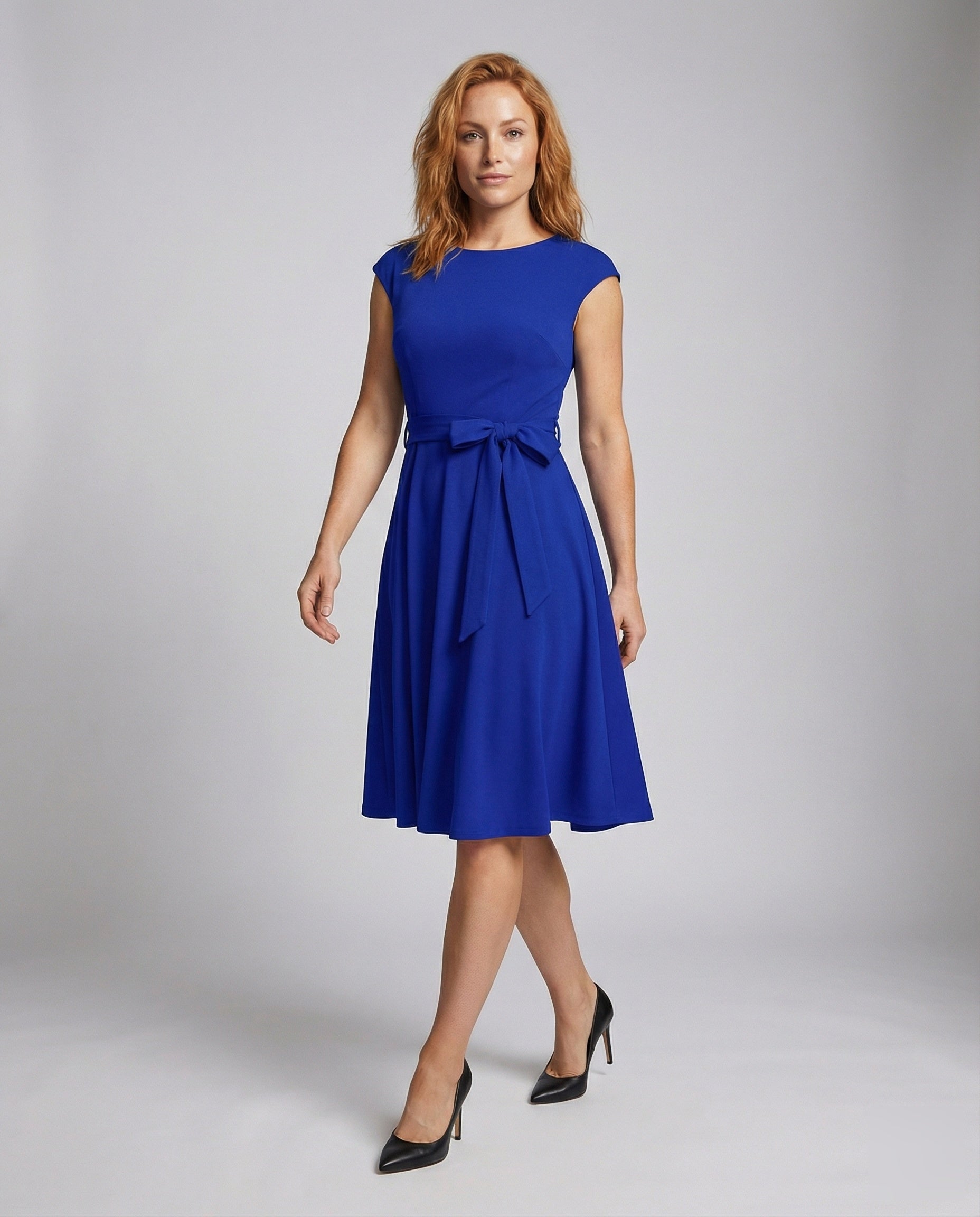 Abito Midi Donna Vintage Svasato Taglio Slim - Brentozzi