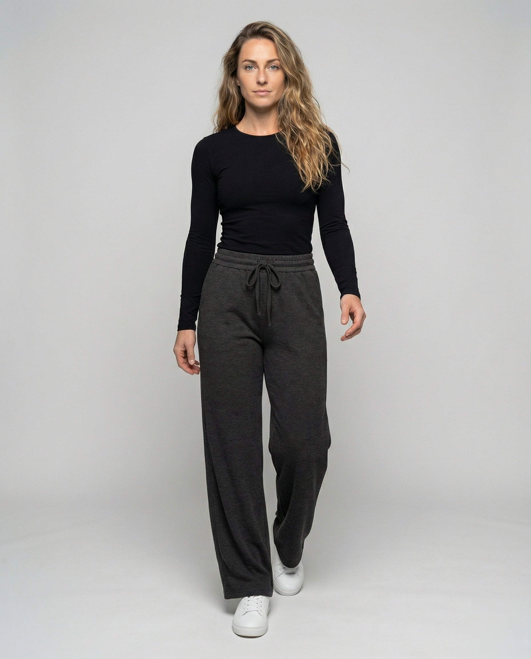 Pantaloni Donna Comodi Vita Elastico Taglio Largo - Brentozzi