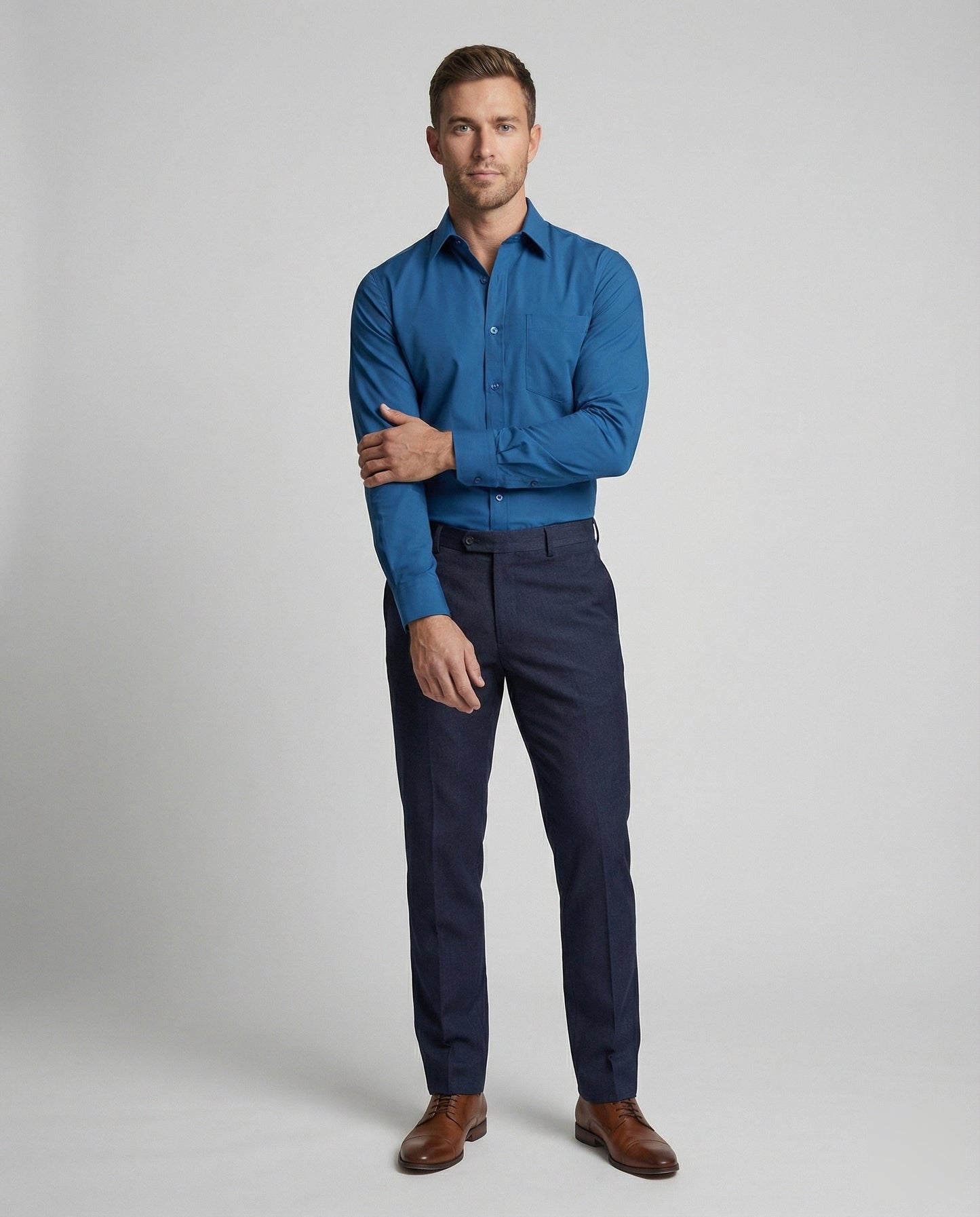 Camicia Uomo Stretch Slim Fit Stiro Facile - Brentozzi